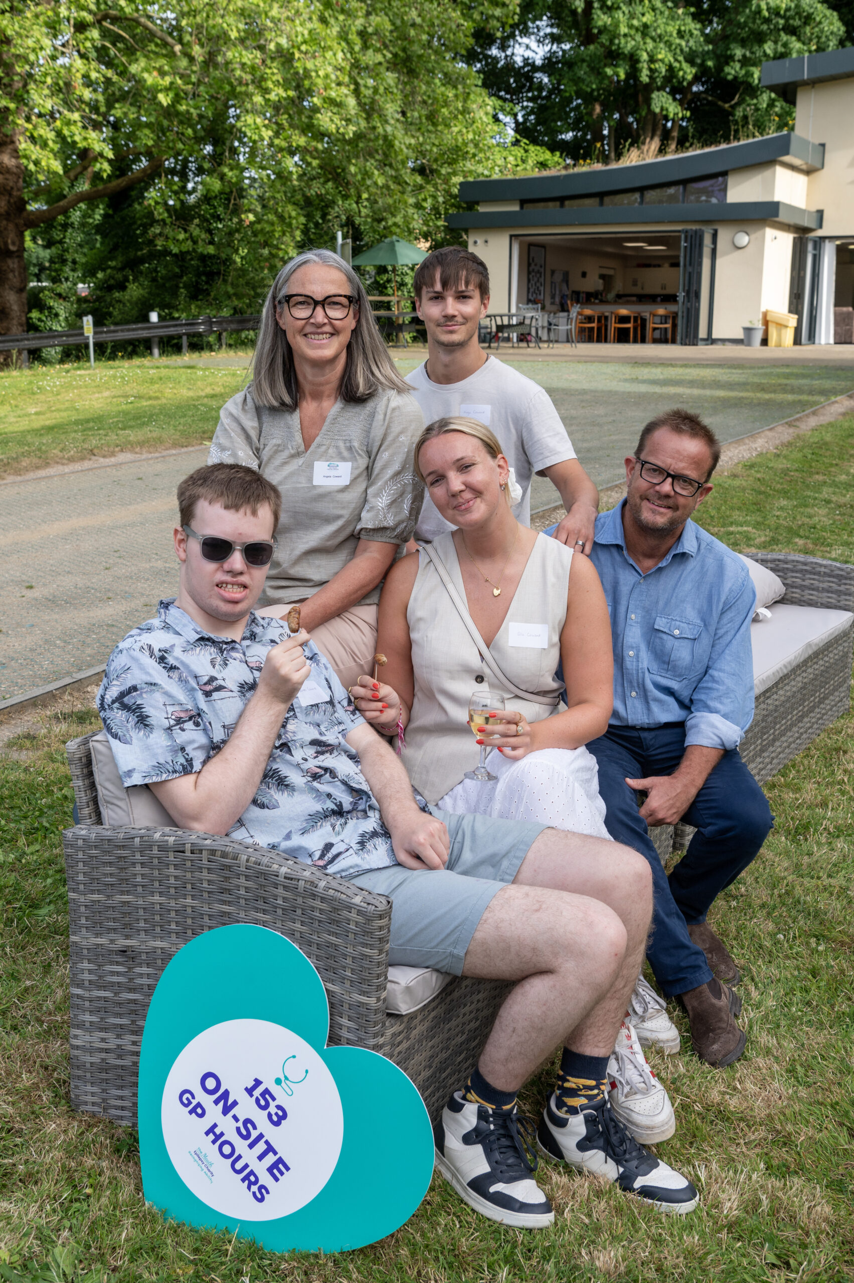 James with his family in The Meath garden