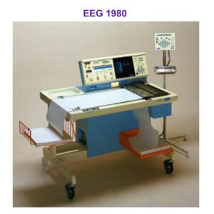 A photo of a 1980 EEG machine which used ink and paper.